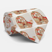  Victoriaans Valentijnsdag, auto met bloemen Stropdas (Opgerold)