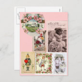 Victoriaans Valentijnsdag Briefkaart (Voorkant / Achterkant)