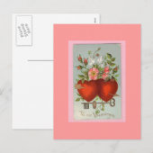 Victoriaans Valentijnsdag Briefkaart (Voorkant / Achterkant)