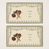 Victoriaans Valentijnsdag Cherub en Roos Visitekaartjes (Voorkant /achterkant)