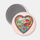  Victoriaans Valentijnsdag Cherub Hearts Magneet (Voorkant / Achterkant)