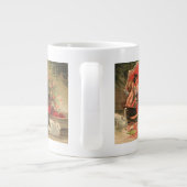  Victoriaans Valentijnsdag Cherub met hart Grote Koffiekop (Achterkant)