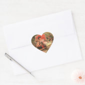  Victoriaans Valentijnsdag Cherub met hart Hart Sticker (Envelop)