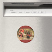  Victoriaans Valentijnsdag Cherub met hart Magneet (Insitu (Vaatwasser))