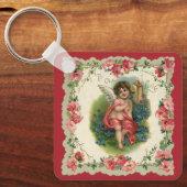 Victoriaans Valentijnsdag Cherub telefonisch Sleutelhanger (Voorkant)