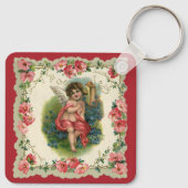  Victoriaans Valentijnsdag Cherub telefonisch Sleutelhanger (Achterkant)