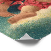 Victoriaans Valentijnsdag Cherubs in de hemel Poster (Hoek)