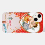  Victoriaans Valentijnsdag, Cherubs in Heart Case-Mate iPhone Case (Achterkant (horizontaal))