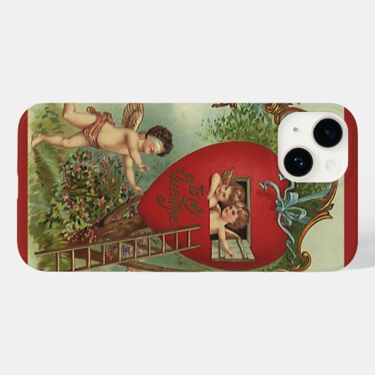  Victoriaans Valentijnsdag Cherubs Treehouse Case-Mate iPhone Case (Achterkant (horizontaal))