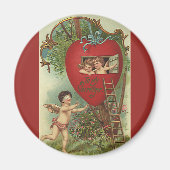  Victoriaans Valentijnsdag Cherubs Treehouse Magneet (Voorkant)