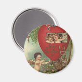  Victoriaans Valentijnsdag Cherubs Treehouse Magneet (Voorkant / Achterkant)