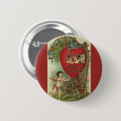  Victoriaans Valentijnsdag Cherubs Treehouse Ronde Button 5,7 Cm (Voorkant /achterkant)