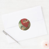 Victoriaans Valentijnsdag Cherubs Treehouse Ronde Sticker (Envelop)