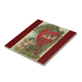  Victoriaans Valentijnsdag Cherubs Treehouse Tegeltje (Zijkant)