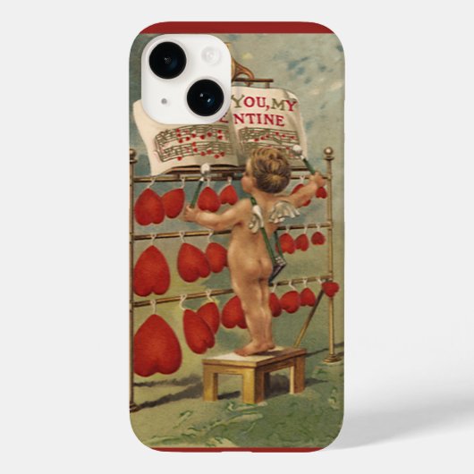  Victoriaans Valentijnsdag, Cupid en Harten Case-Mate iPhone Case (Achterkant)