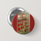  Victoriaans Valentijnsdag, Cupid en Harten Ronde Button 5,7 Cm (Voorkant /achterkant)