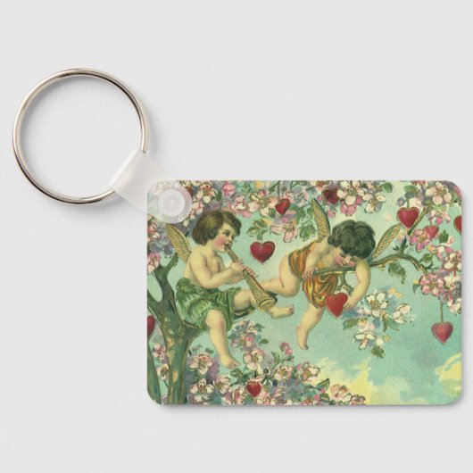  Victoriaans Valentijnsdag Cupids Hartstructuur Sleutelhanger (Achterkant)