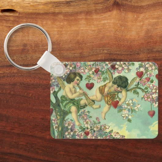  Victoriaans Valentijnsdag Cupids Hartstructuur Sleutelhanger (Achterkant)