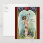 Victoriaans Valentijnsdag, Cupid's Message Feestdagenkaart (Voorkant / Achterkant)