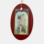 Victoriaans Valentijnsdag, Cupid's Message Keramisch Ornament (Links)