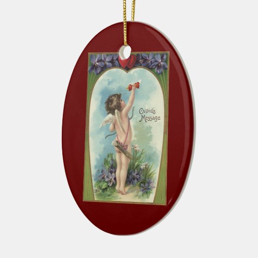 Victoriaans Valentijnsdag, Cupid's Message Keramisch Ornament (Links)