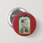  Victoriaans Valentijnsdag, Cupid's Message Ronde Button 5,7 Cm (Voorkant /achterkant)