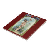  Victoriaans Valentijnsdag, Cupid's Message Tegeltje (Zijkant)