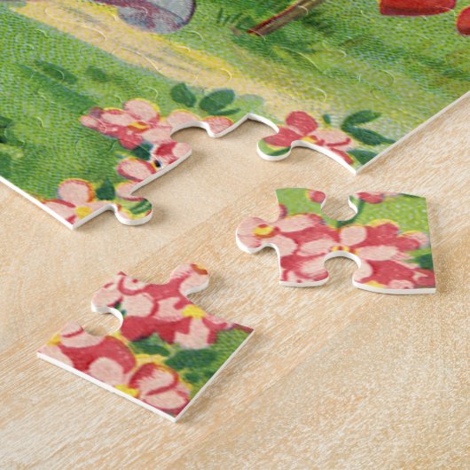  Victoriaans Valentijnsdag, Engel met hart Legpuzzel (Zijkant)