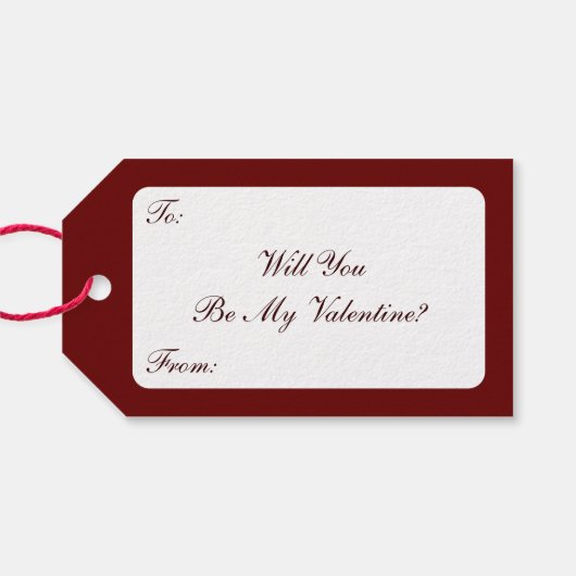 Victoriaans Valentijnsdag,  Engel Tortelduifjes Cadeaulabel (Achterkant Horizontaal)