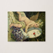 Victoriaans Valentijnsdag,  Engel Tortelduifjes Legpuzzel (Horizontaal)