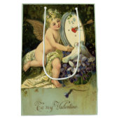 Victoriaans Valentijnsdag,  Engel Tortelduifjes Medium Cadeauzakje (Achterkant)