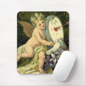 Victoriaans Valentijnsdag,  Engel Tortelduifjes Muismat (Met muis)