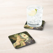 Victoriaans Valentijnsdag,  Engel Tortelduifjes Onderzetter (Rechterzijde)