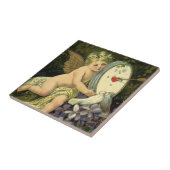 Victoriaans Valentijnsdag, Engel Tortelduifjes Tegeltje (Zijkant)