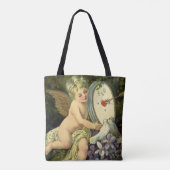 Victoriaans Valentijnsdag, Engel Tortelduifjes Tote Bag (Achterkant)