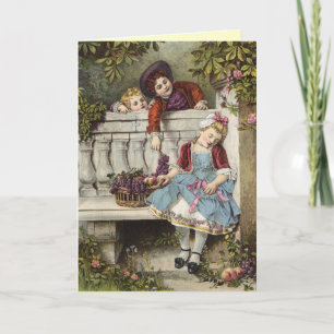 Victoriaans Valentijnsdag Feestdagen Kaart