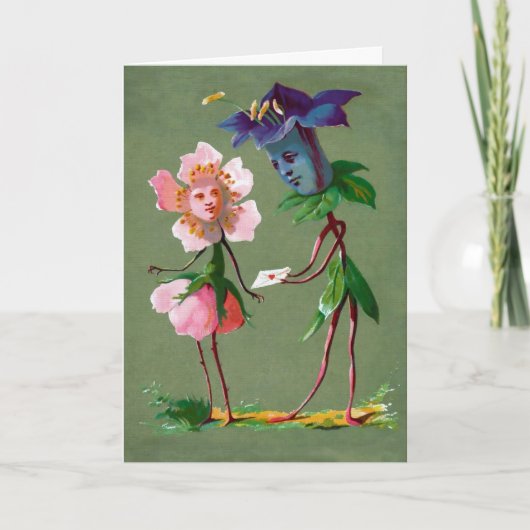  Victoriaans Valentijnsdag Feestdagen Kaart (Voorkant)