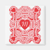  Victoriaans Valentijnsdag, harten Die Cut Magneet (Voorkant)