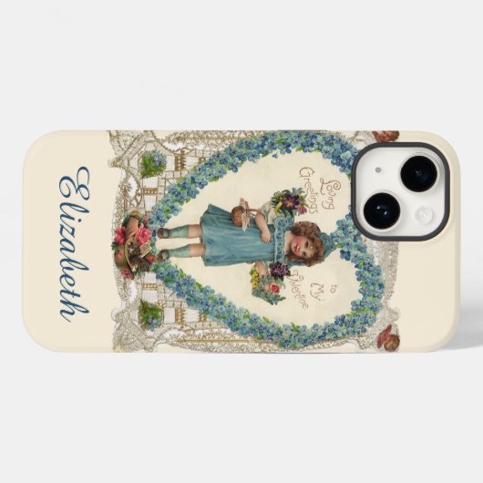  Victoriaans Valentijnsdag, hartslag Case-Mate iPhone Case (Achterkant (horizontaal))