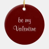  Victoriaans Valentijnsdag, hartslag Keramisch Ornament (Achterkant)