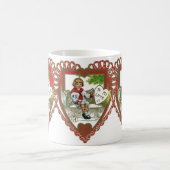  Victoriaans Valentijnsdag, jongen in hart Koffiemok (Center)