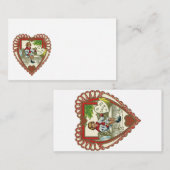  Victoriaans Valentijnsdag, jongen in hart Notitiekaartje (Voorkant / Achterkant)