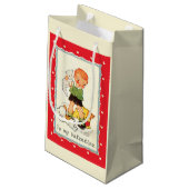  Victoriaans Valentijnsdag jongen, katten en honde Klein Cadeauzakje (Achterkant Gekanteld)