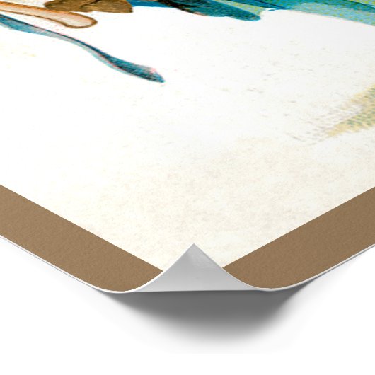 Victoriaans Valentijnsdag, jongen met hart Poster (Hoek)