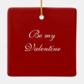 Victoriaans Valentijnsdag Kind met Rozen Keramisch Ornament (Achterkant)