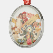  Victoriaans Valentijnsdag, Kinderen in het vliegt Metalen Ornament (Links)