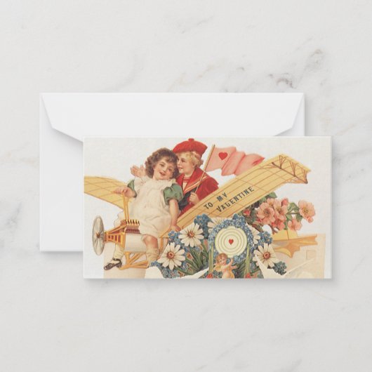  Victoriaans Valentijnsdag, Kinderen in het vliegt Notitiekaartje (Voorkant)