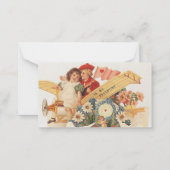  Victoriaans Valentijnsdag, Kinderen in het vliegt Notitiekaartje (Achterkant)