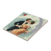 Victoriaans Valentijnsdag  Kiss on the Moon Tegeltje (Zijkant)