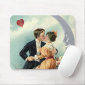  Victoriaans Valentijnsdag Kus op de maan Muismat (Met muis)